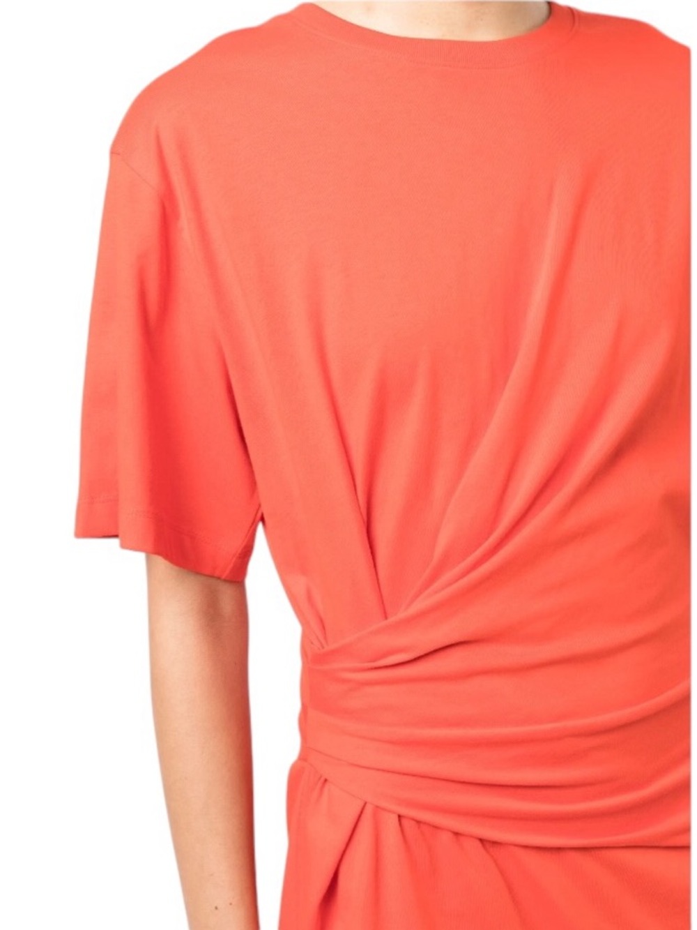 FRAME
Draped Knit Mini Dress in Red/Orange Sz L - Picture 5 of 9